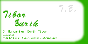 tibor burik business card